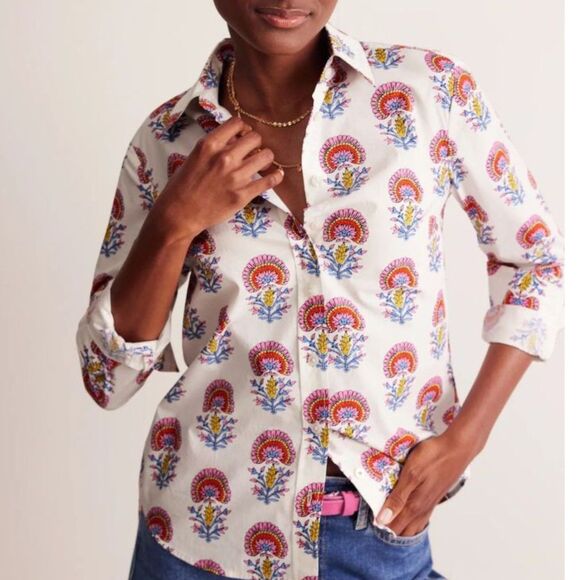 Boden Sienna Floral Button Down Shirt, Size 14, NWT - Picture 1 of 9